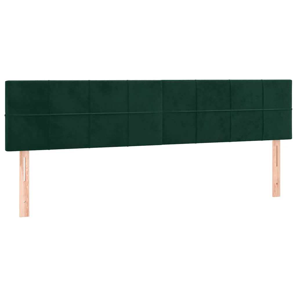 Uzglavlja tamnozelena 200x5x78/88 cm baršunasta