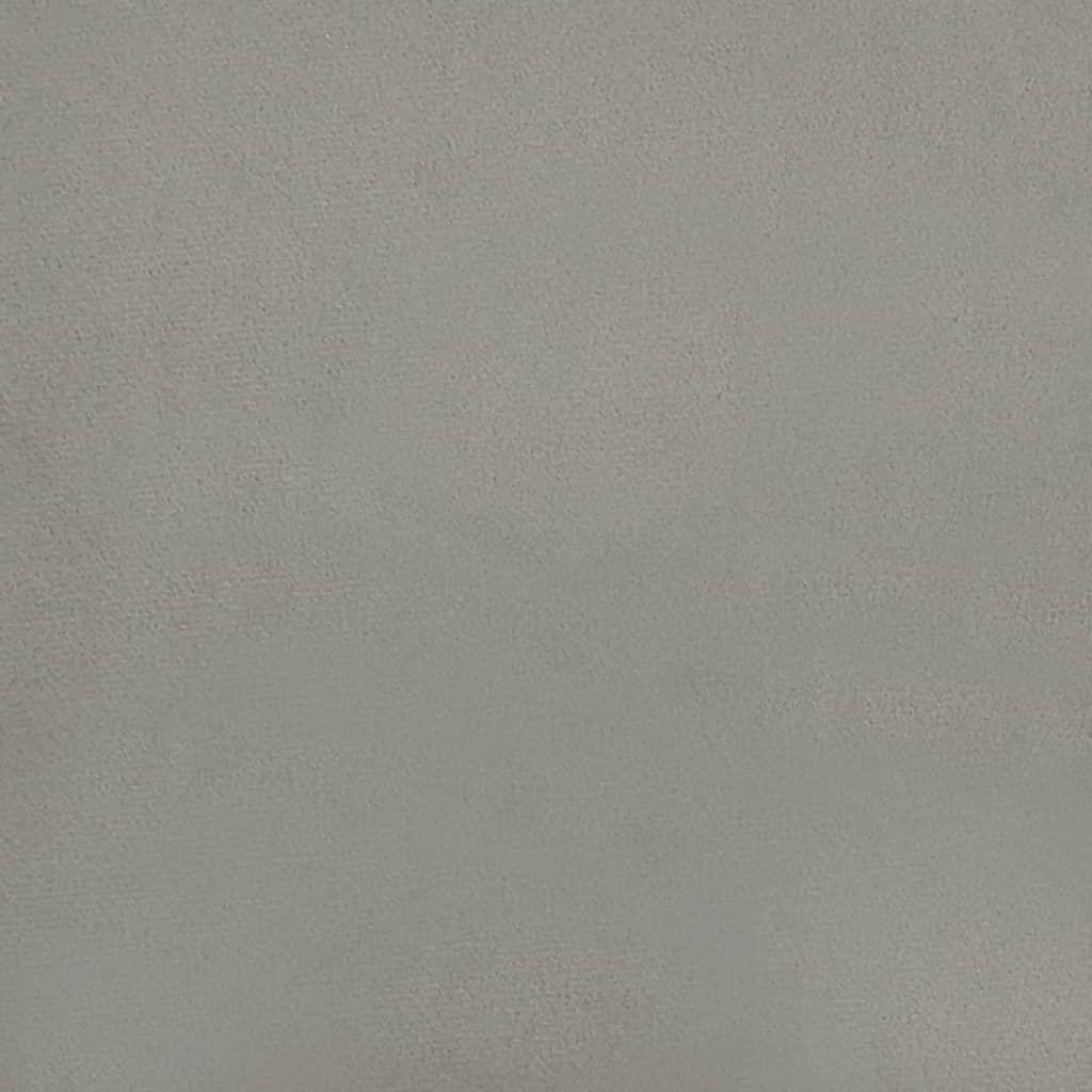 Uzglavlje svjetlosivo 100x5x78/88 cm baršunasto