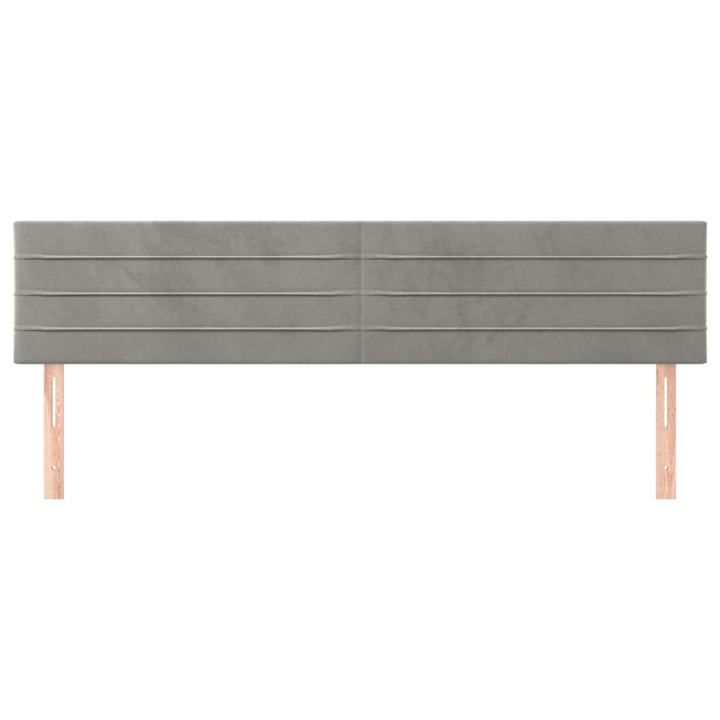 Uzglavlja svjetlosiva 160x5x78/88 cm baršunasta