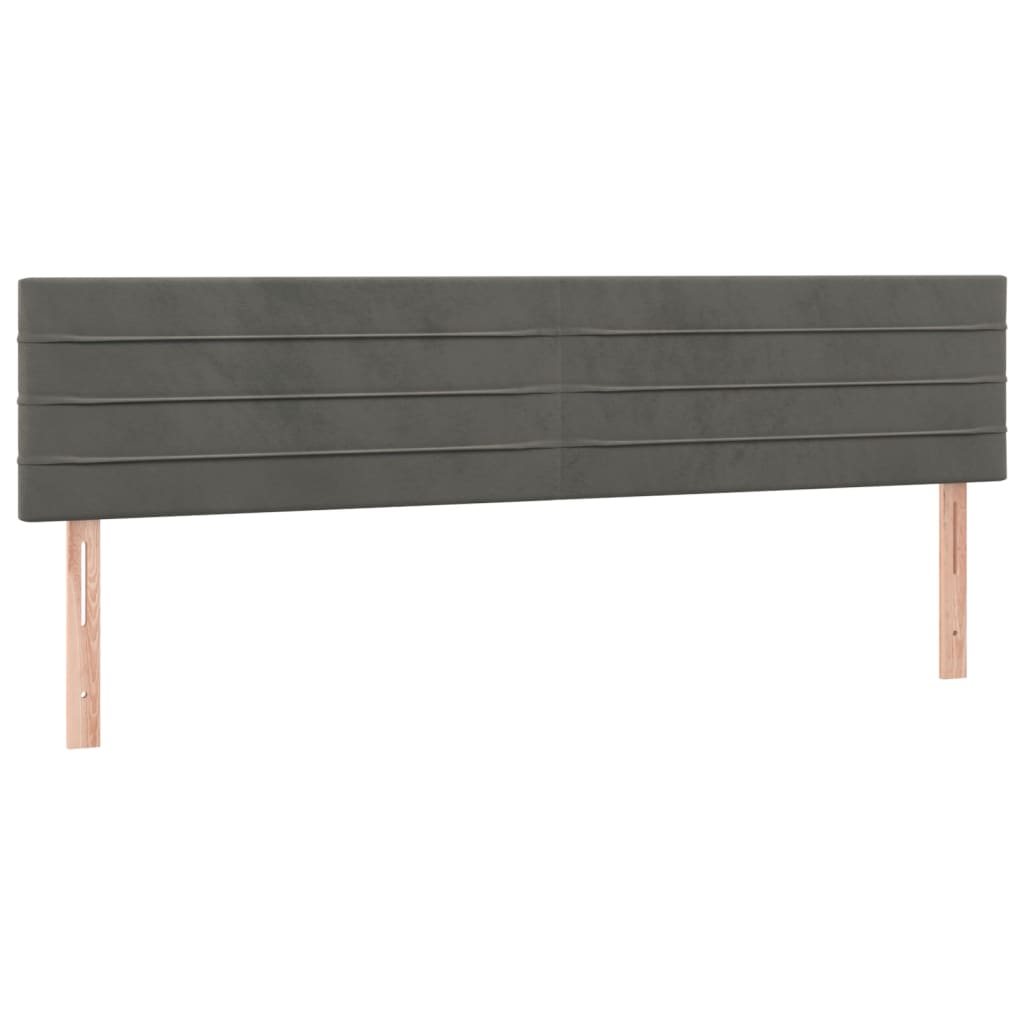 Uzglavlja tamnosiva 180x5x78/88 cm baršunasta