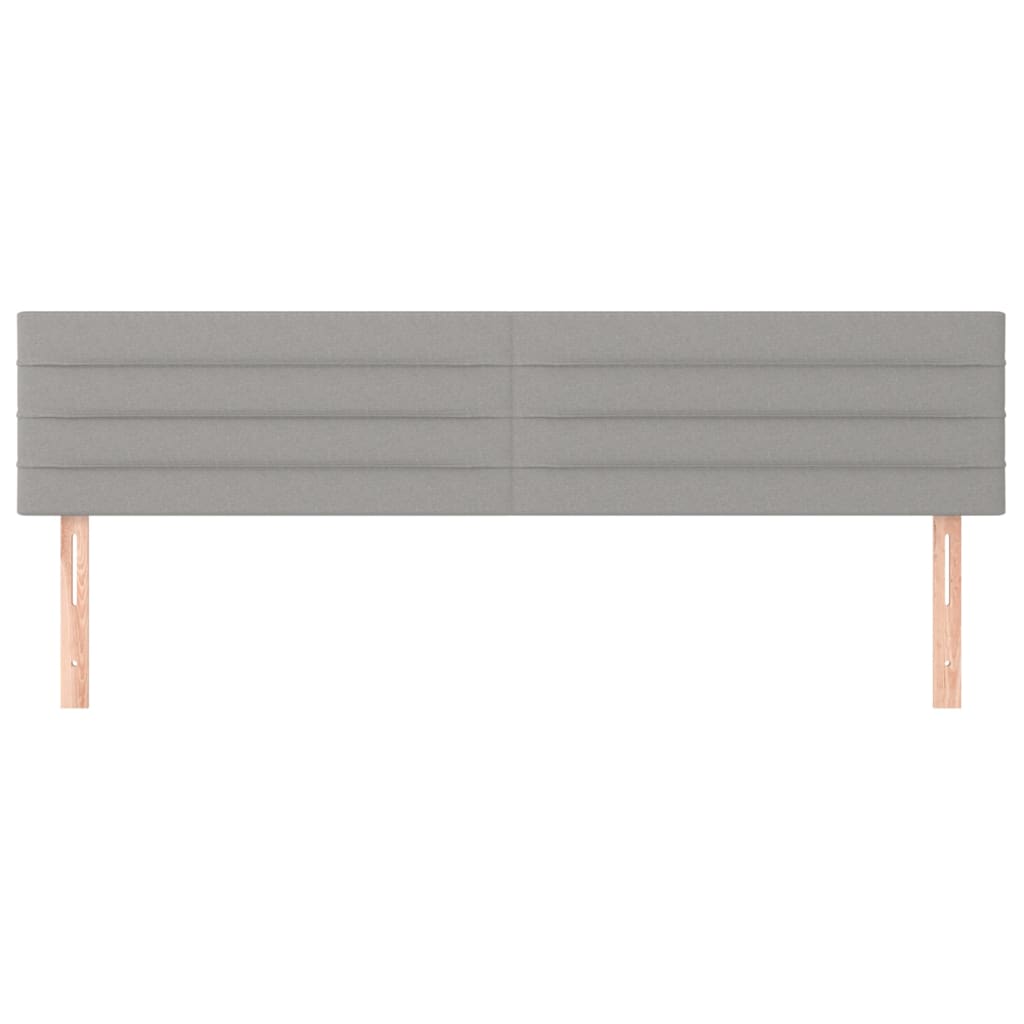 Uzglavlja svjetlosiva 200x5x78/88 cm od tkanine