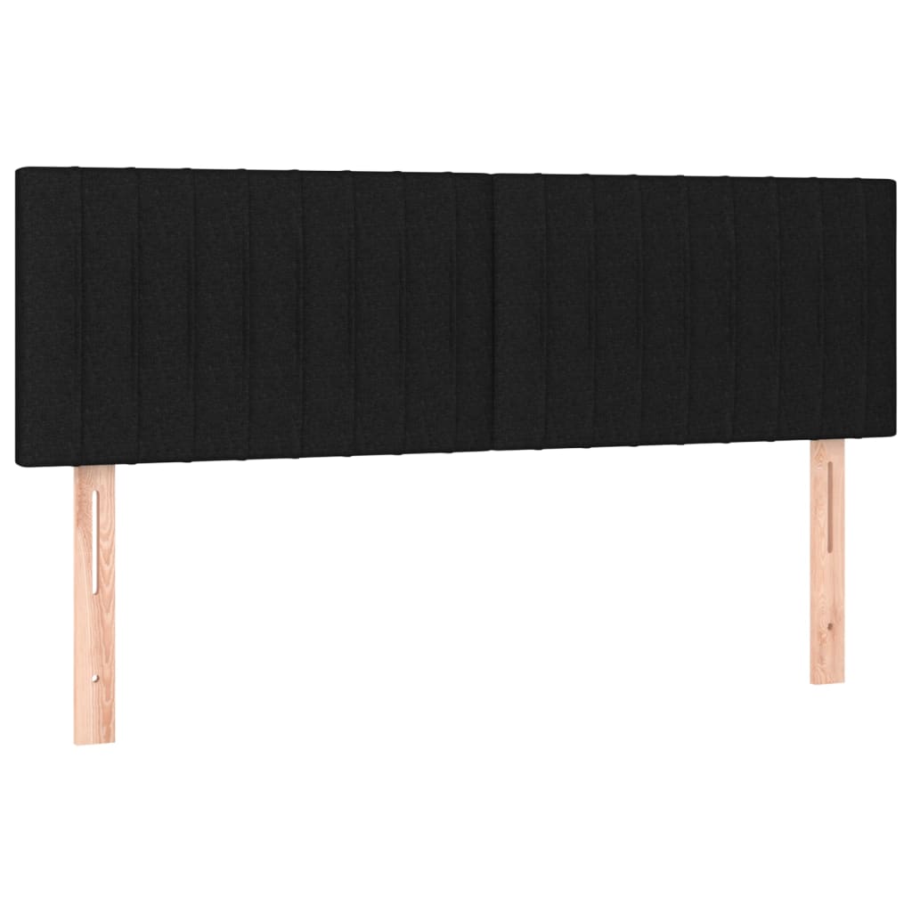 Uzglavlja crna 144x5x78/88 cm od tkanine
