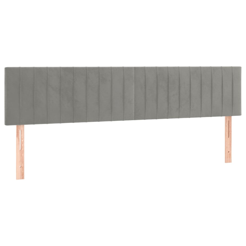 Uzglavlja svjetlosiva 160x5x78/88 cm baršunasta