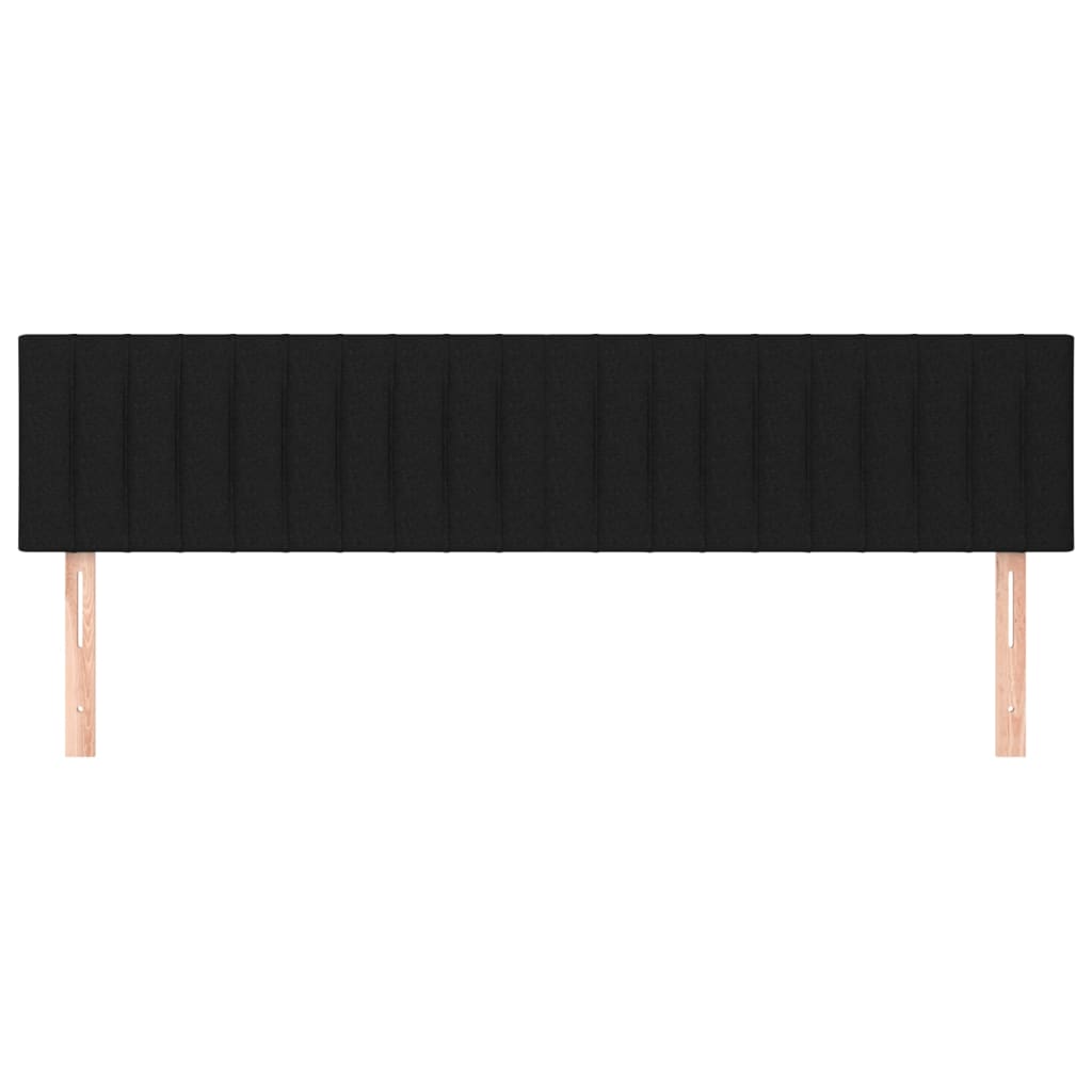 Uzglavlja crna 180x5x78/88 cm od tkanine