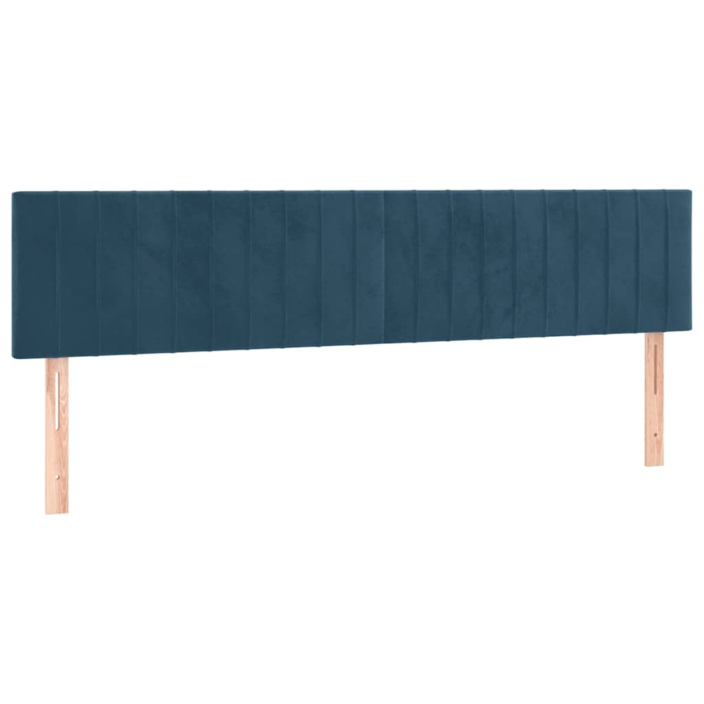 Uzglavlja tamnoplava 180x5x78/88 cm baršunasta