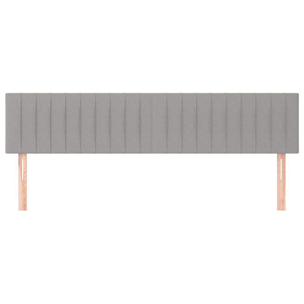 Uzglavlja svjetlosiva 200x5x78/88 cm od tkanine