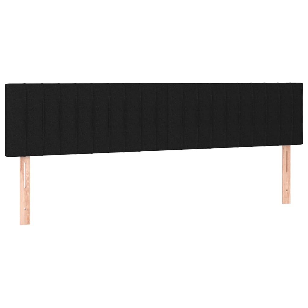 Uzglavlja crna 200x5x78/88 cm od tkanine