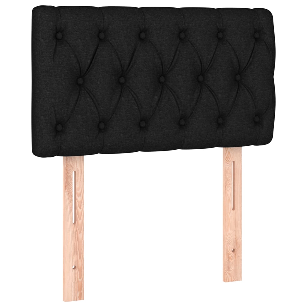 Uzglavlje crno 80x7x78/88 cm od tkanine