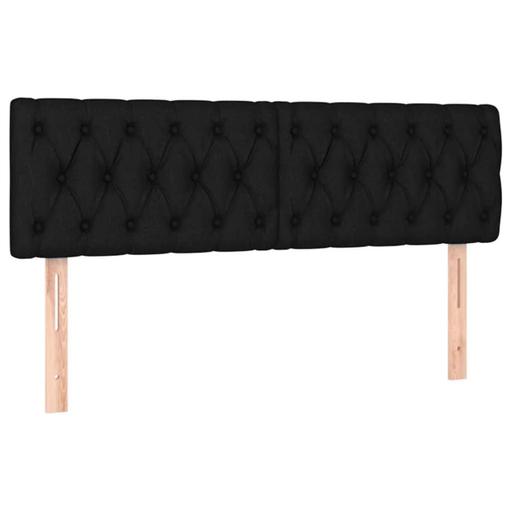 Uzglavlja crna 160x7x78/88 cm od tkanine