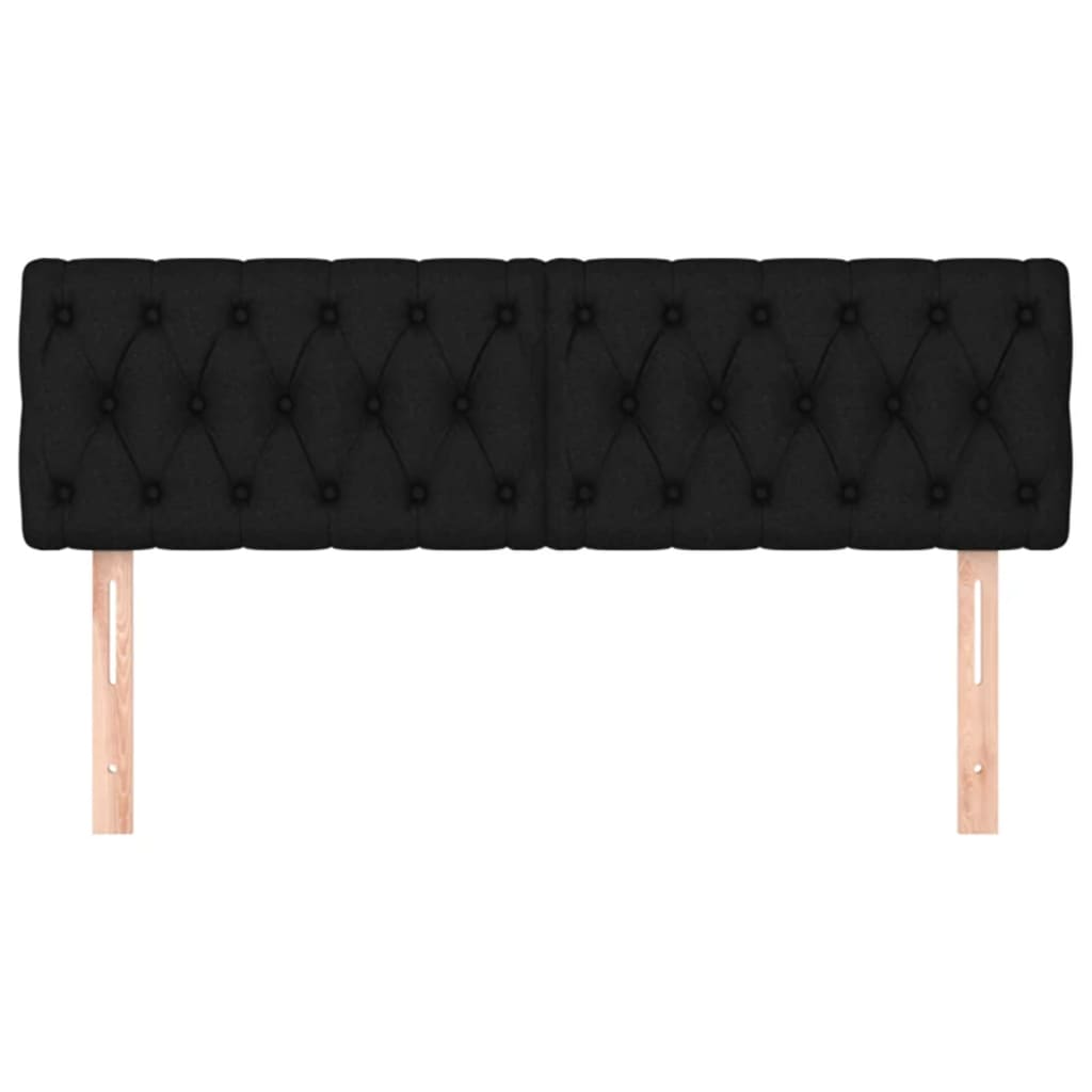 Uzglavlja crna 160x7x78/88 cm od tkanine