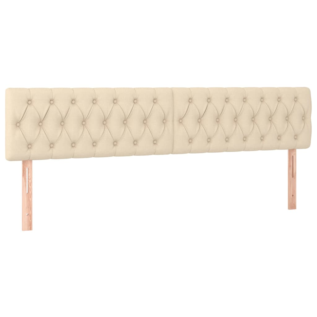 Uzglavlja krem 200x7x78/88 cm od tkanine