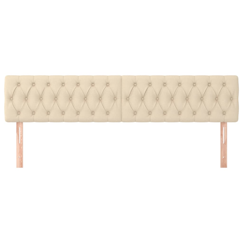 Uzglavlja krem 200x7x78/88 cm od tkanine