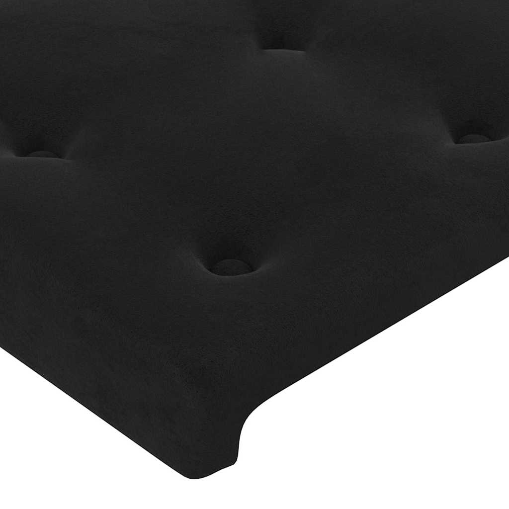 Uzglavlje crno 90x5x78/88 cm baršunasto