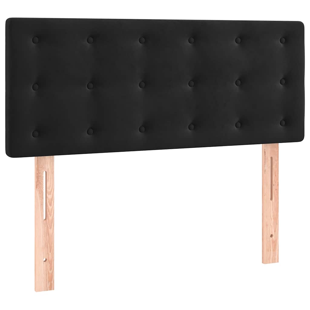 Uzglavlje crno 100x5x78/88 cm baršunasto