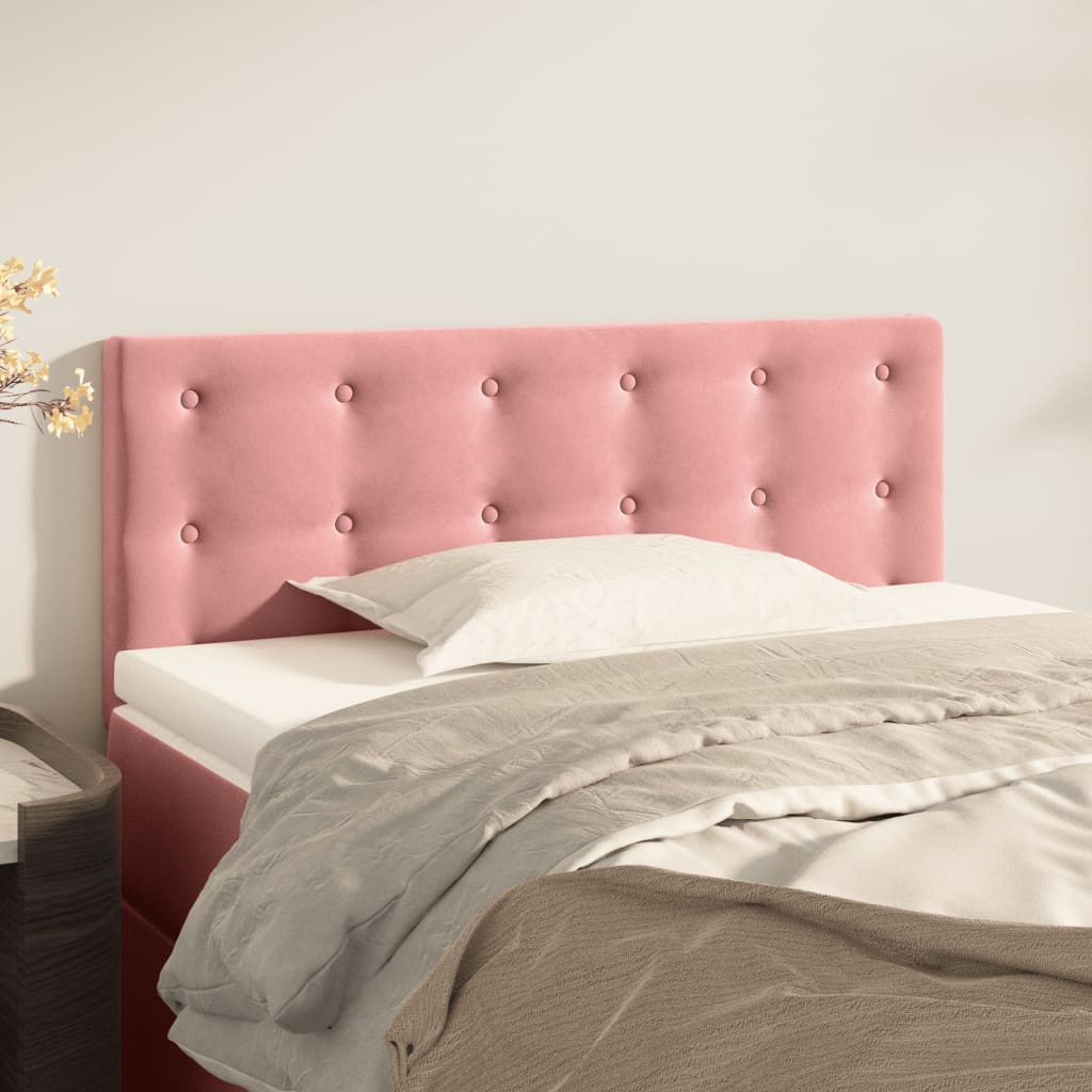 Uzglavlje ružičasto 100x5x78/88 cm baršunasti