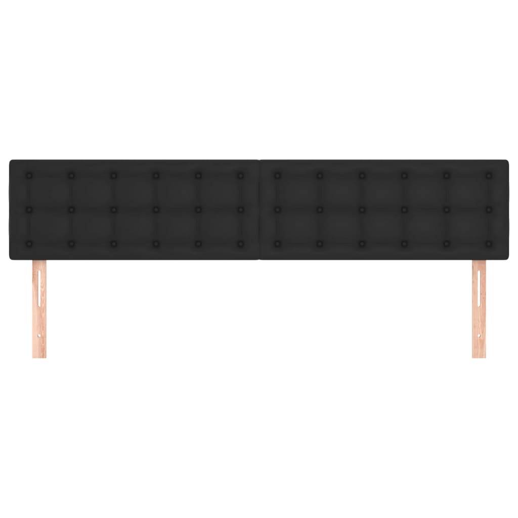 Uzglavlja crna 160x5x78/88 cm od umjetne kože