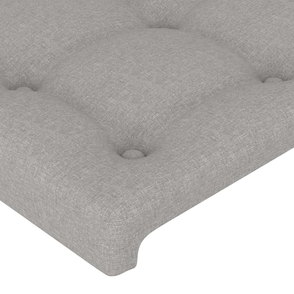 Uzglavlja svjetlosiva 180x5x78/88 cm od tkanine