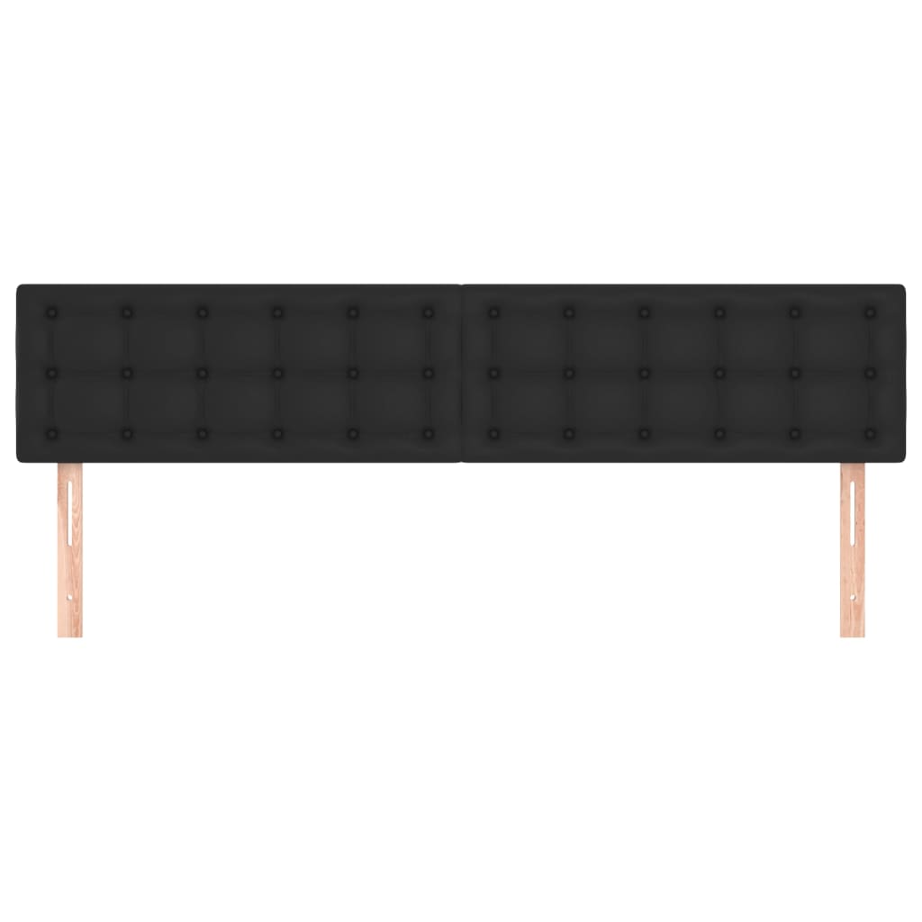 Uzglavlja crna 180x5x78/88 cm od umjetne kože