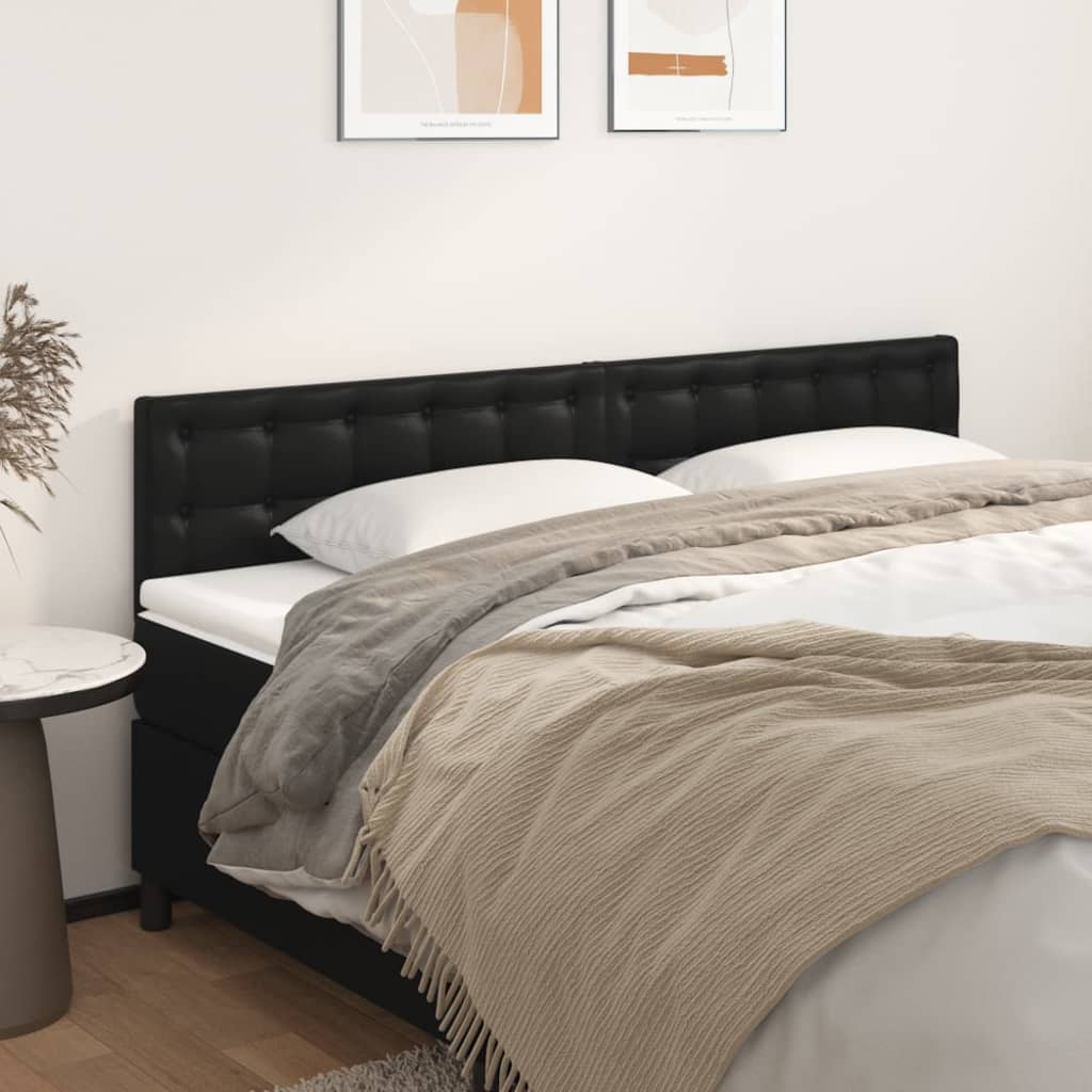 Uzglavlja crna 180x5x78/88 cm od umjetne kože