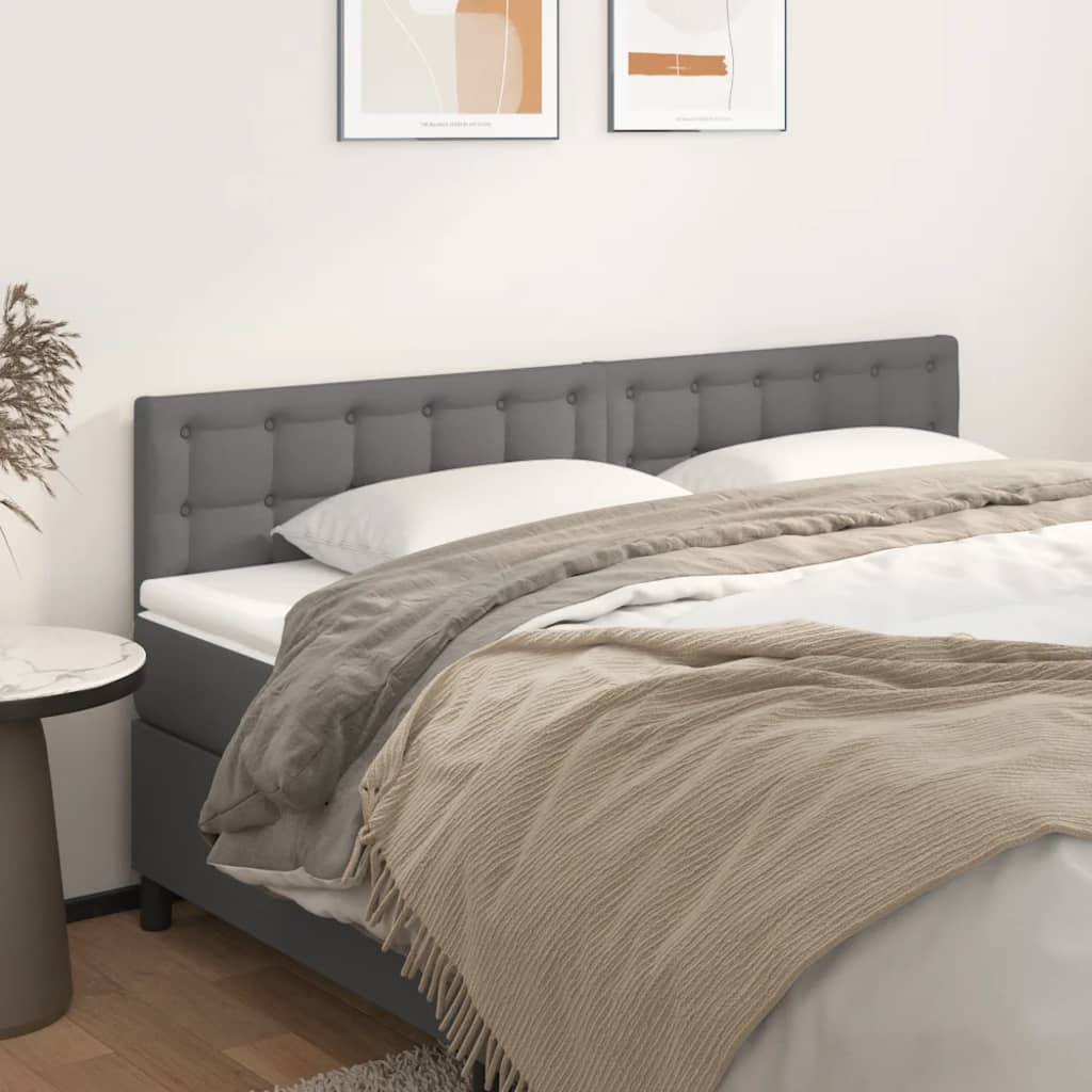 Uzglavlja siva 180x5x78/88 cm od umjetne kože