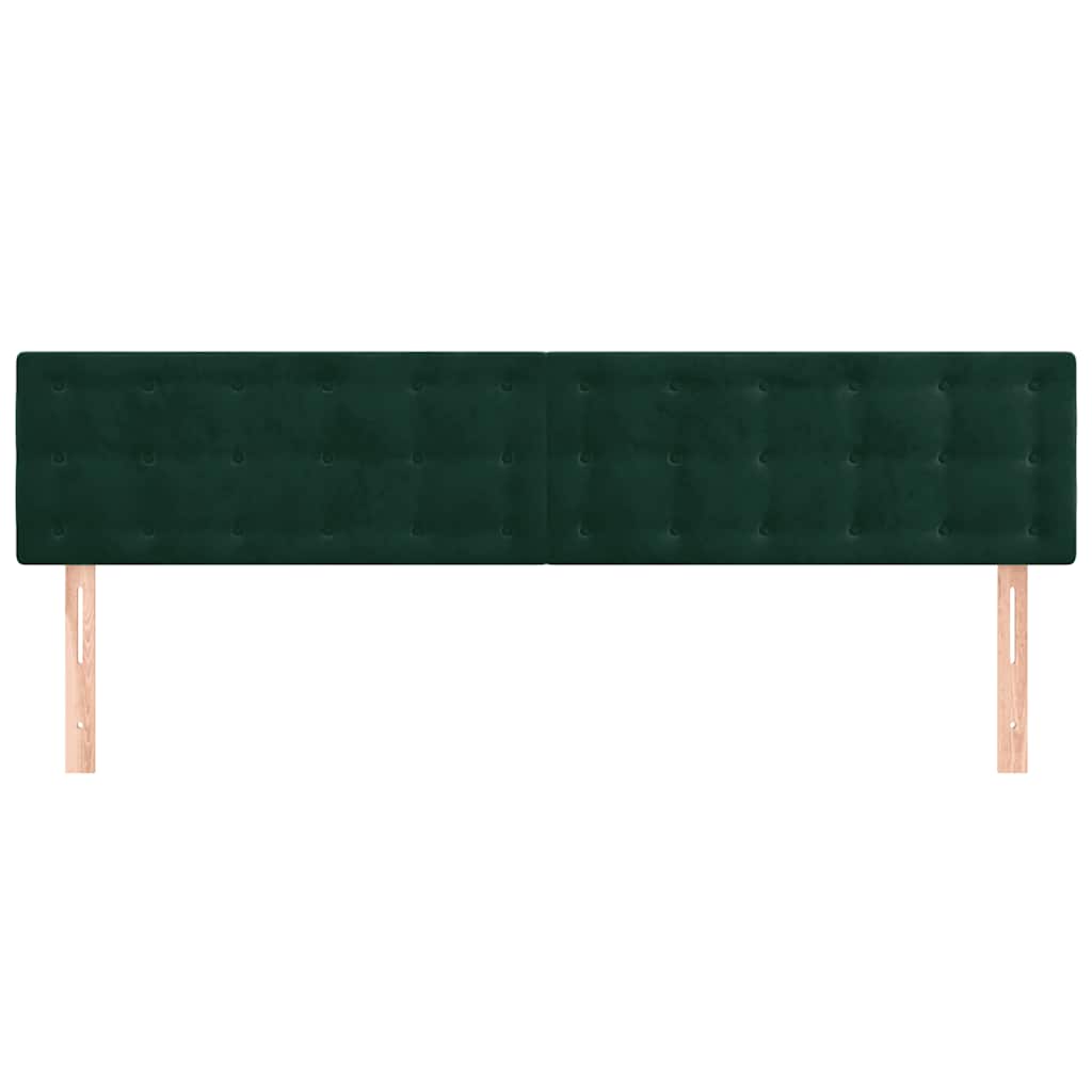 Uzglavlja tamnozelena 180x5x78/88 cm baršunasta