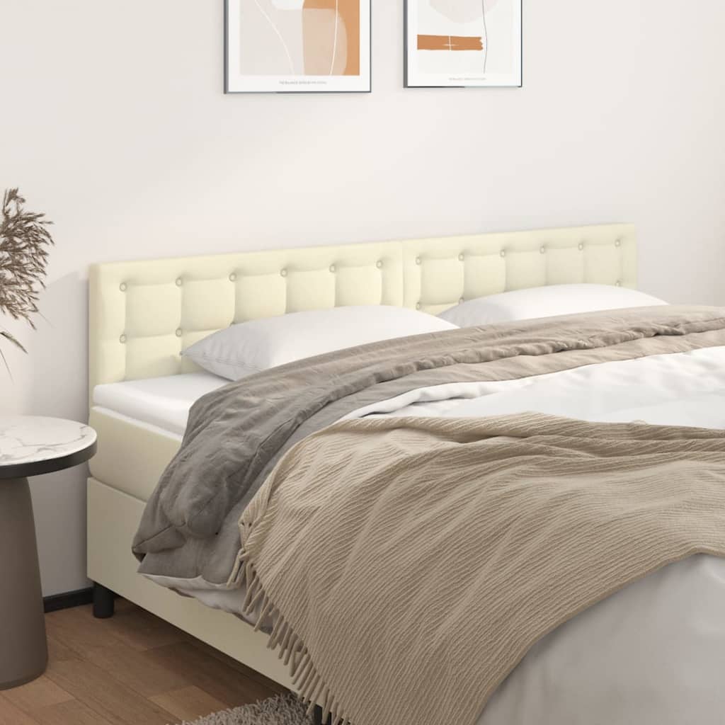 Uzglavlja krem 200x5x78/88 cm od umjetne kože