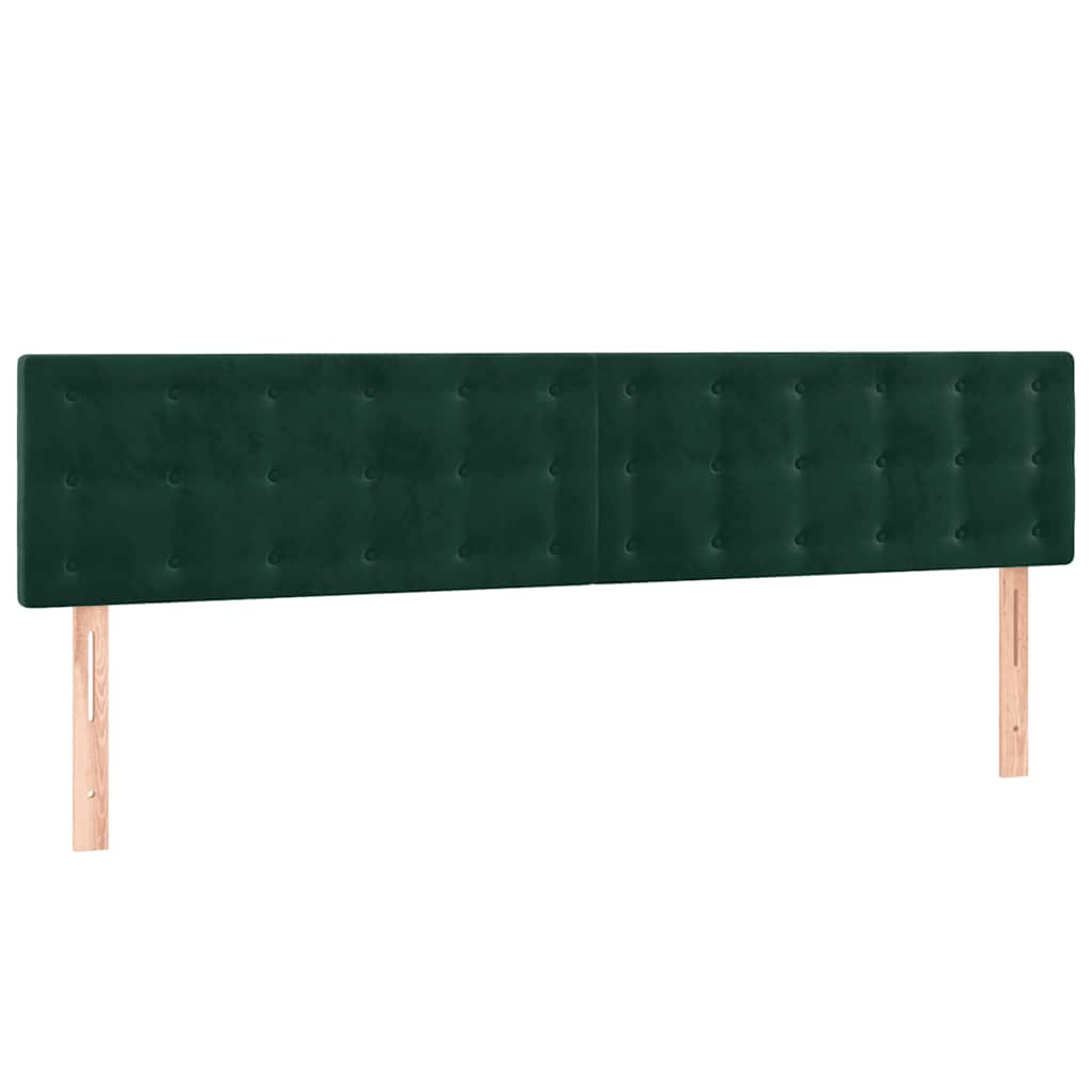 Uzglavlja tamnozelena 200x5x78/88 cm baršunasta