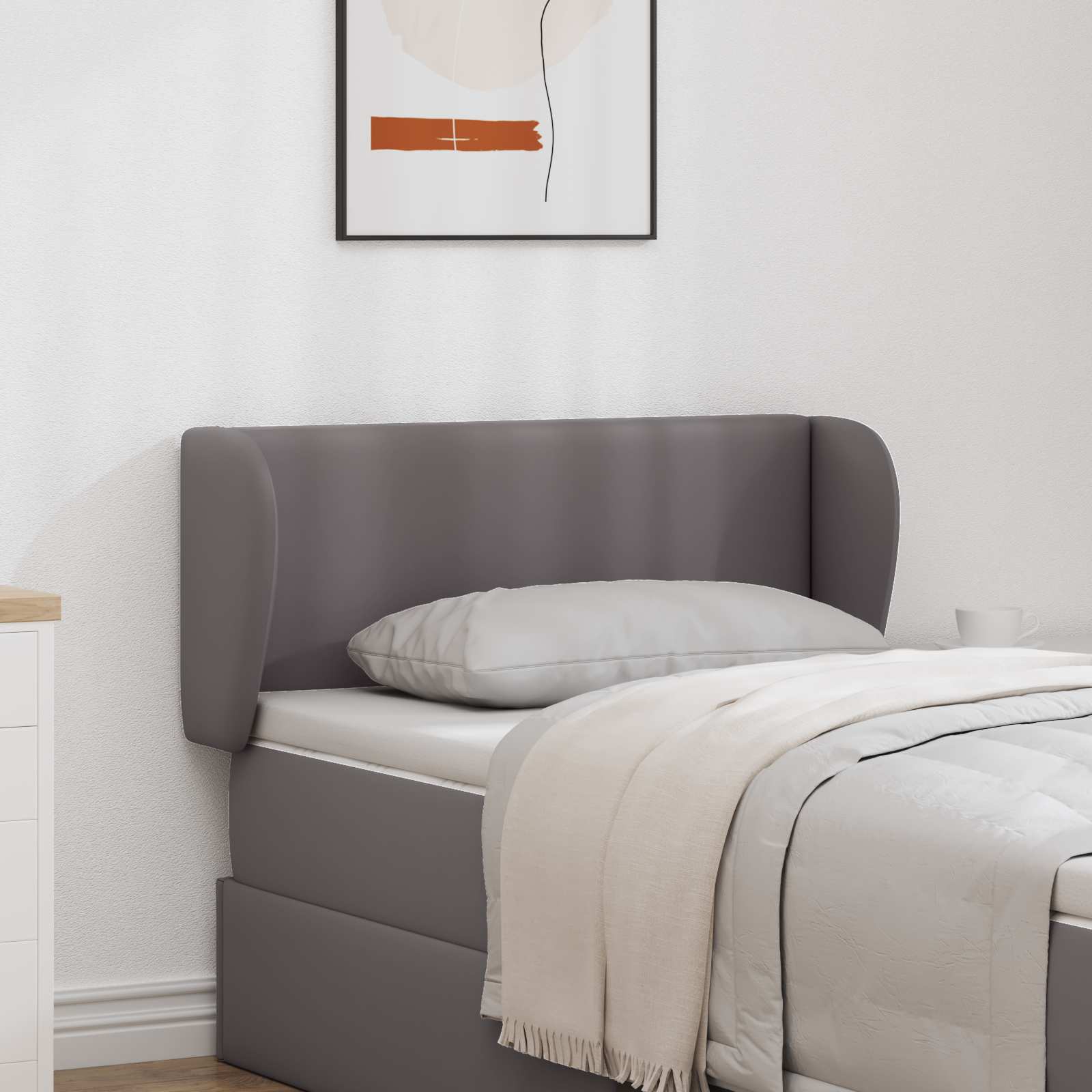 Uši uzglavlja Siva nijansa 40 x 23 x 6 cm PVC