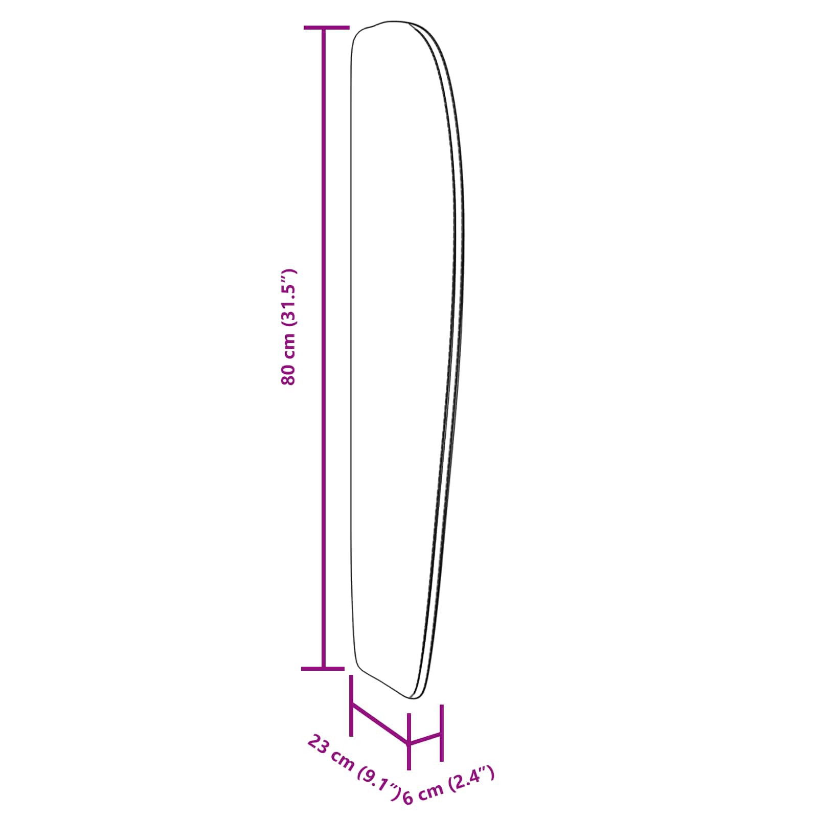 Uši uzglavlja Krema 80 x 23 x 6 cm PVC