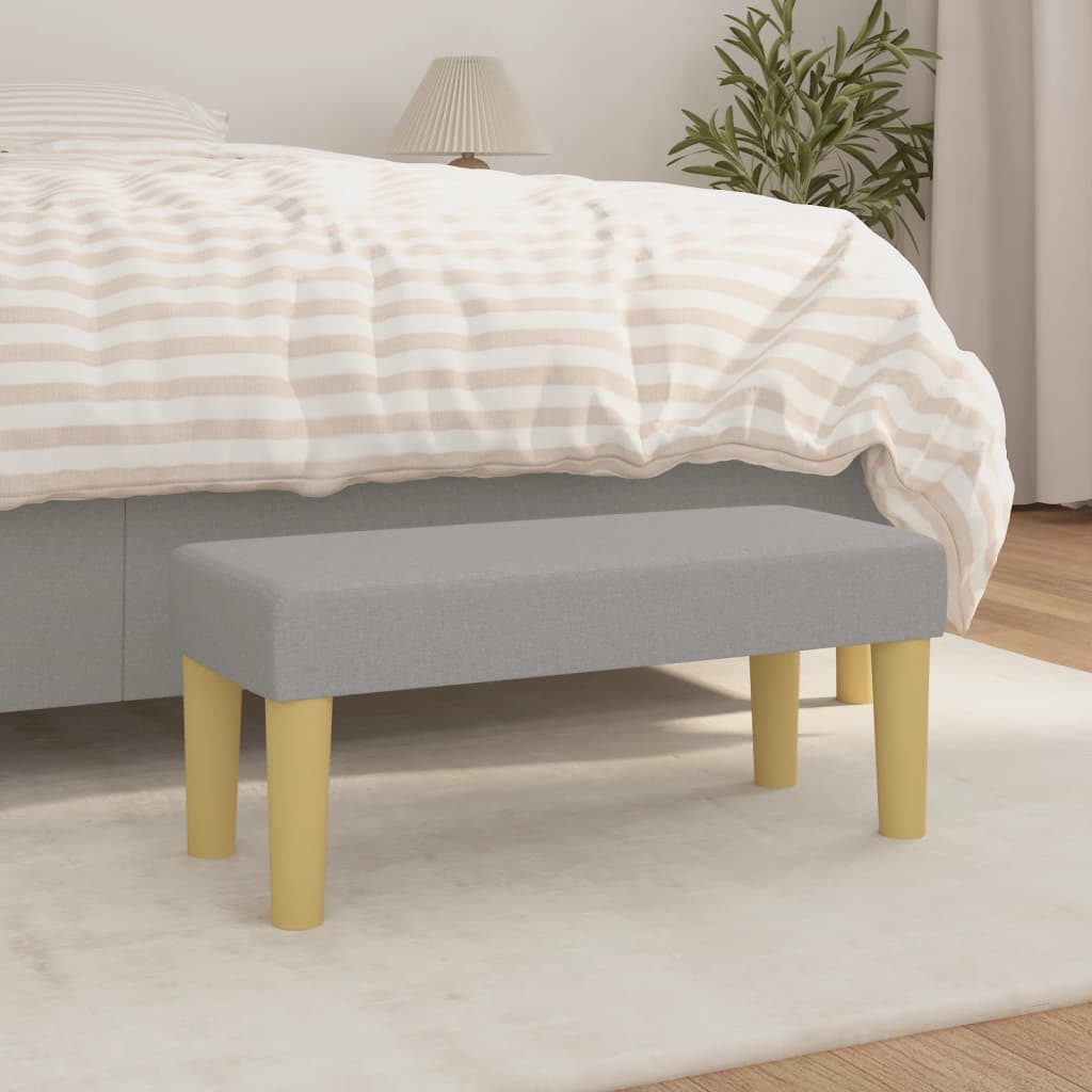 Klupa svjetlosiva 70 x 30 x 30 cm od tkanine