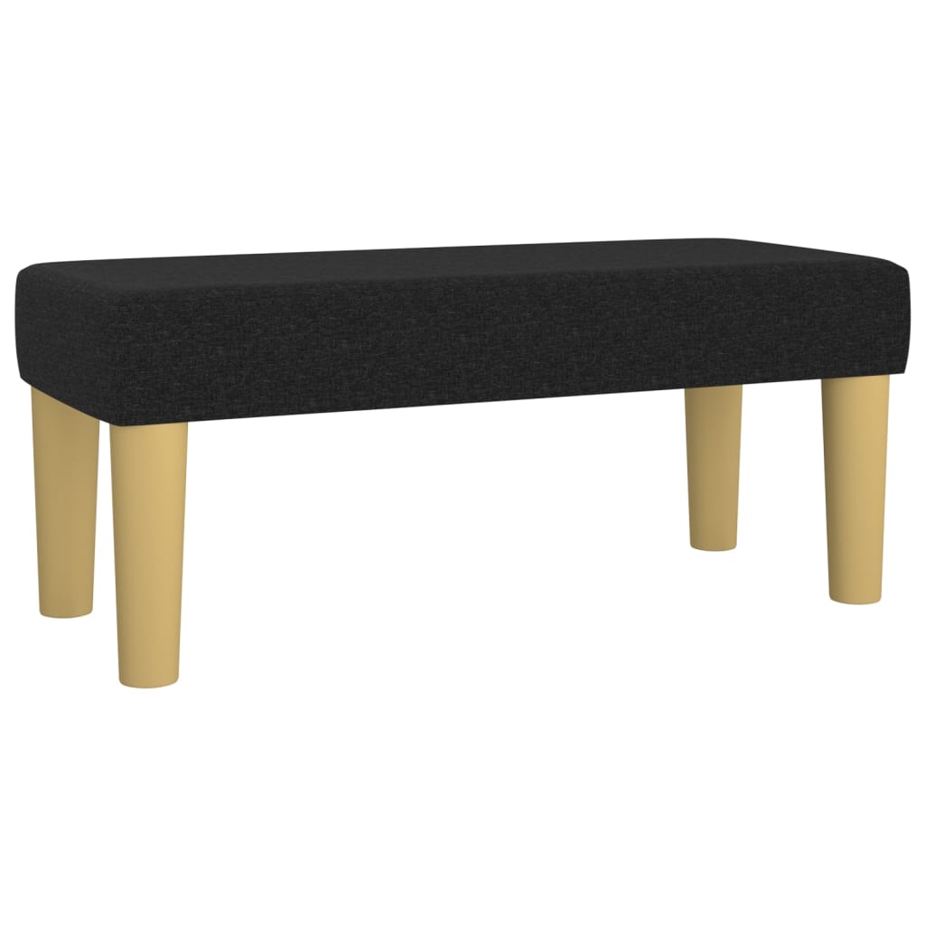 Klupa crna 70 x 30 x 30 cm od tkanine