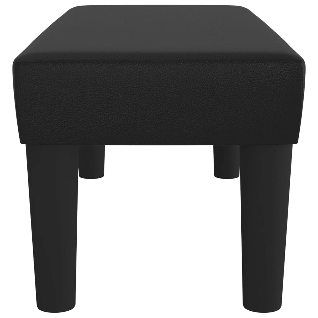 Klupa crna 70 x 30 x 30 cm od umjetne kože
