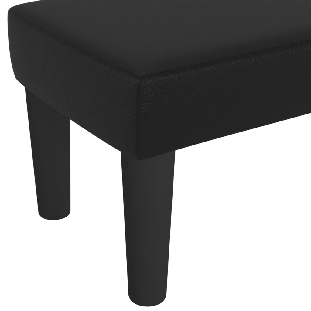 Klupa crna 70 x 30 x 30 cm od umjetne kože
