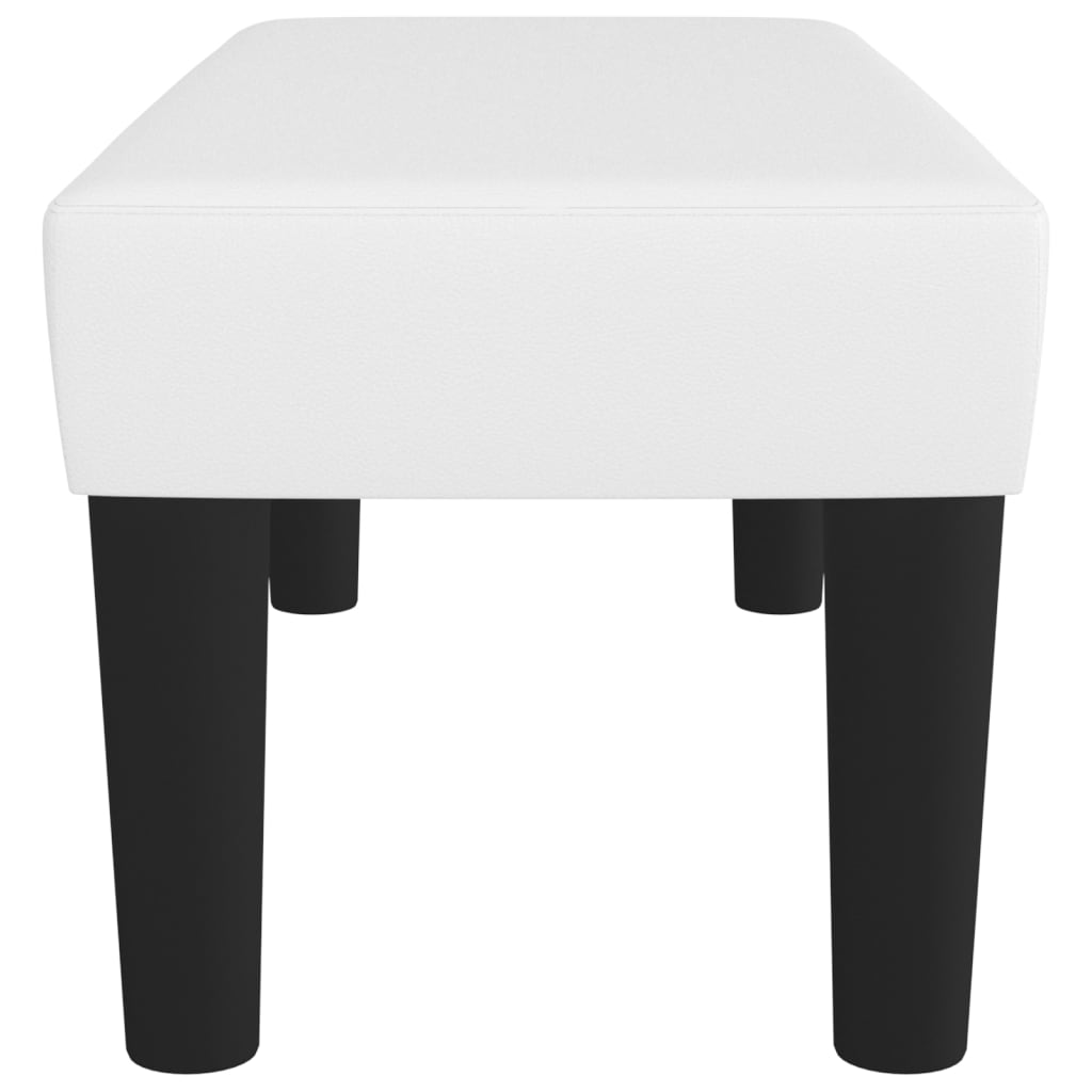 Klupa bijela 70 x 30 x 30 cm od umjetne kože