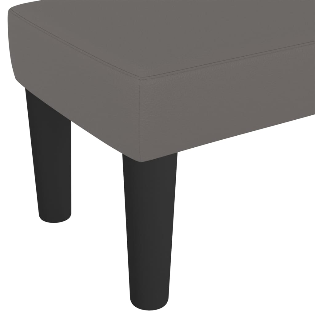Klupa siva 70 x 30 x 30 cm od umjetne kože