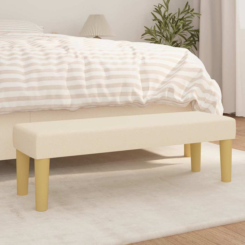 Klupa krem 100x30x30 cm od tkanine