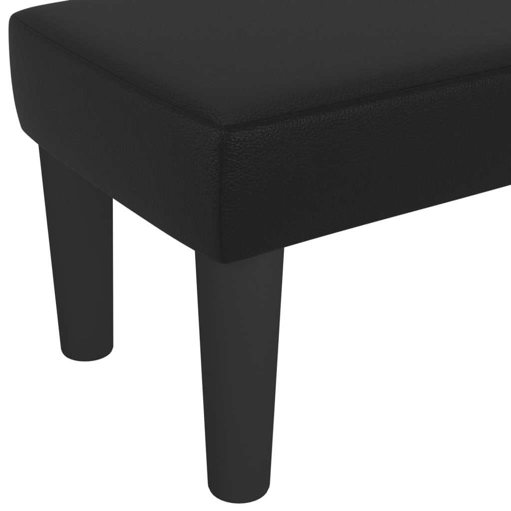 Klupa crna 100x30x30 cm od umjetne kože
