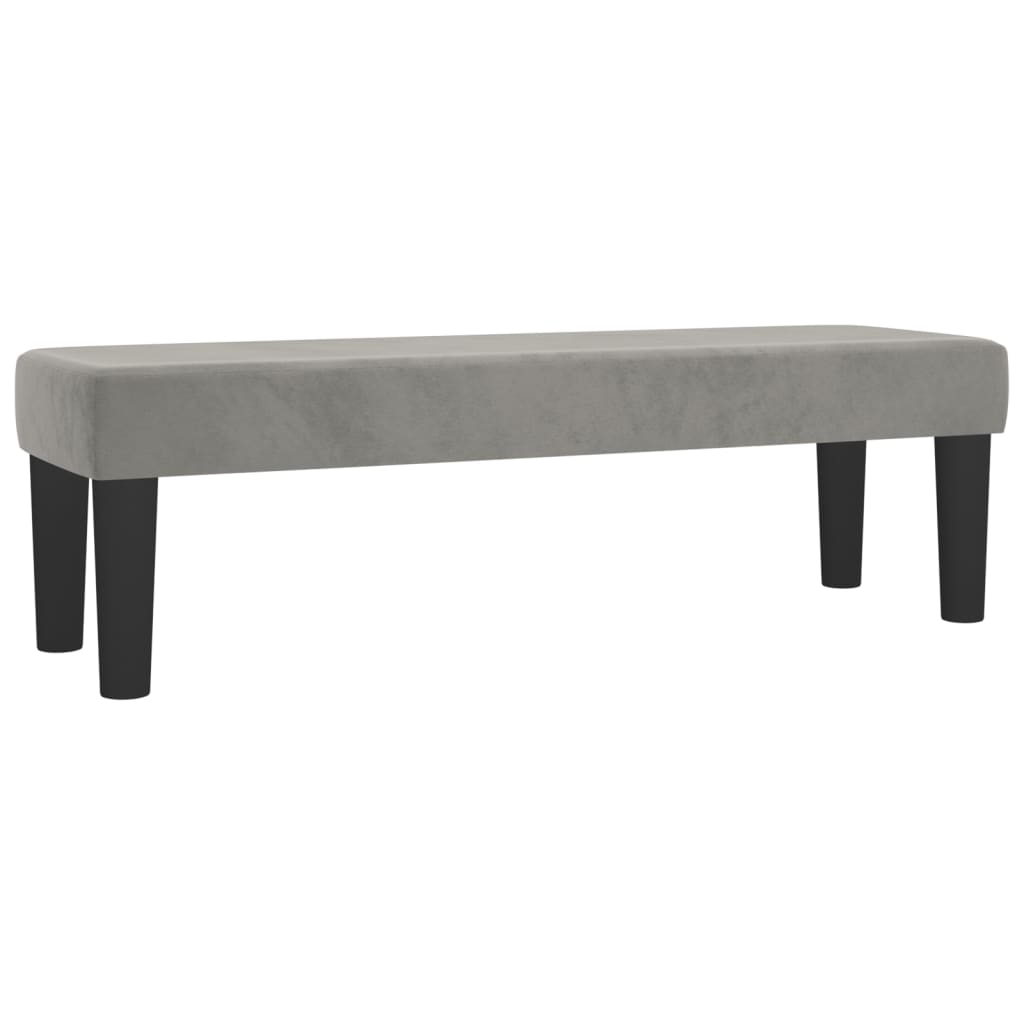 Klupa svjetlosivi 100x30x30 cm baršunasti