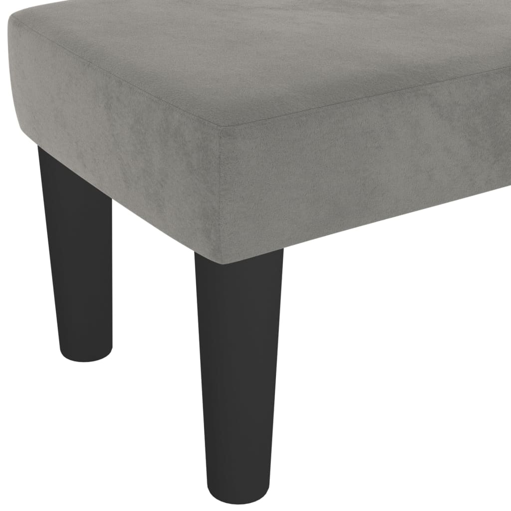 Klupa svjetlosivi 100x30x30 cm baršunasti