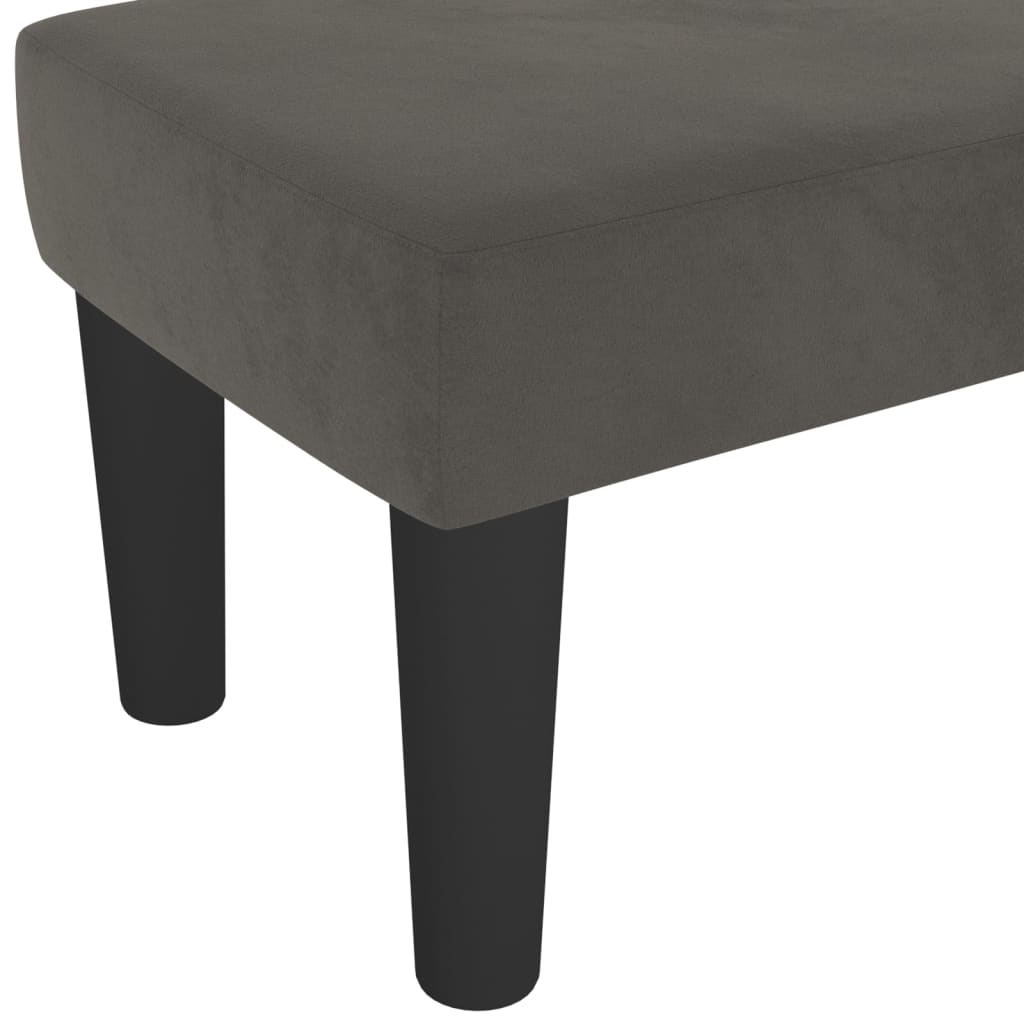 Klupa tamnosivi 100x30x30 cm baršunasti