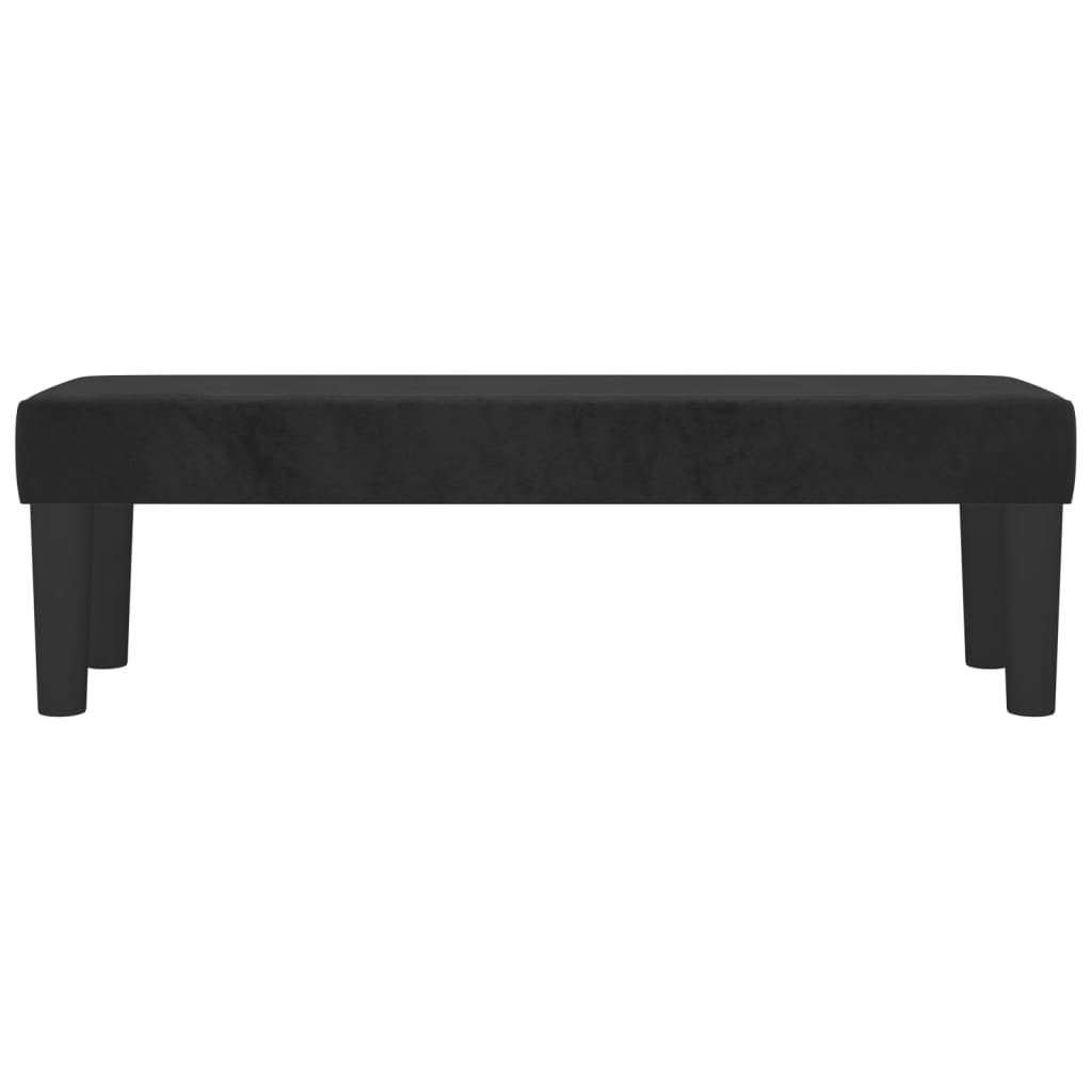 Klupa crnai 100x30x30 cm baršunasti