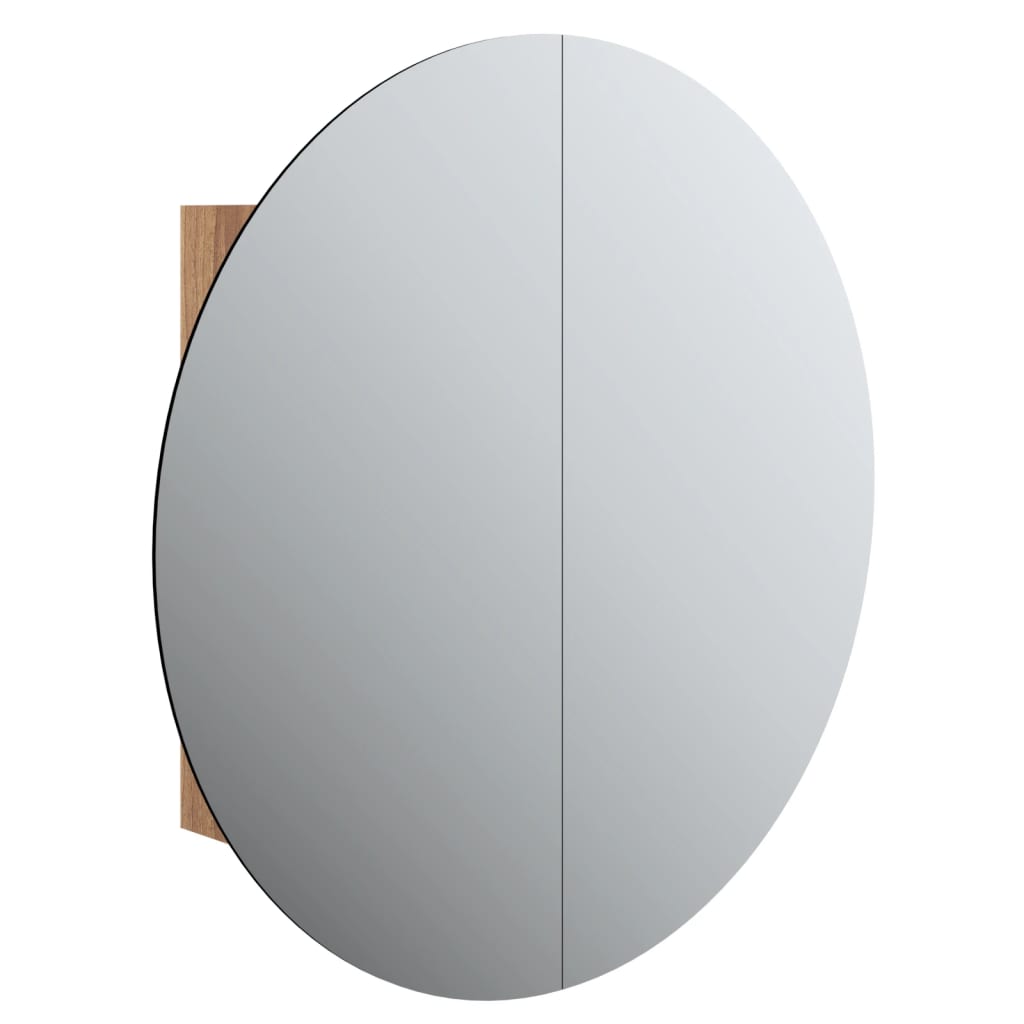 Kupaonski ormarić s ogledalom LED boja hrasta 54 x 54 x 17,5 cm
