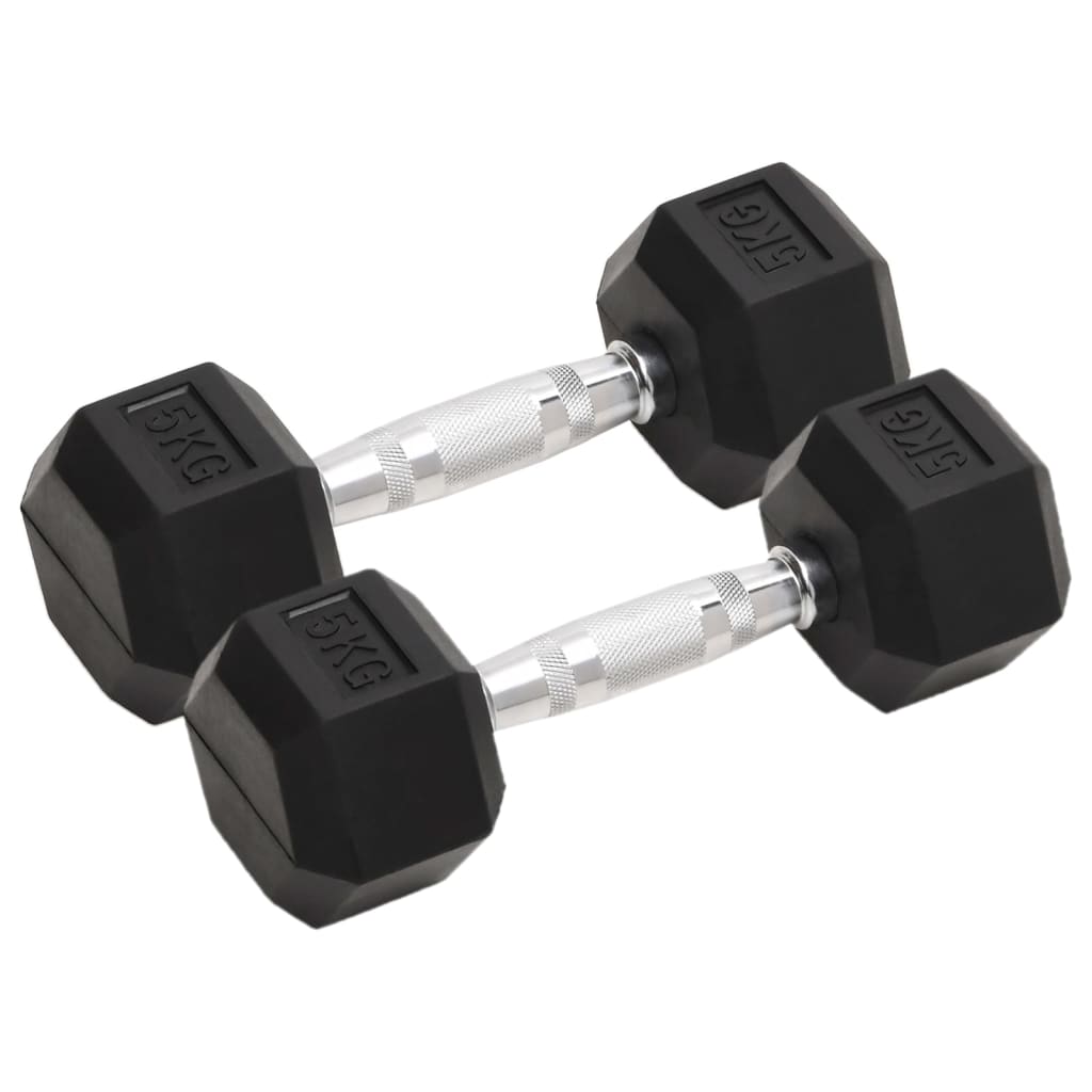 Jednoručni utezi 2 kom 10 kg ukupno lijevano željezo