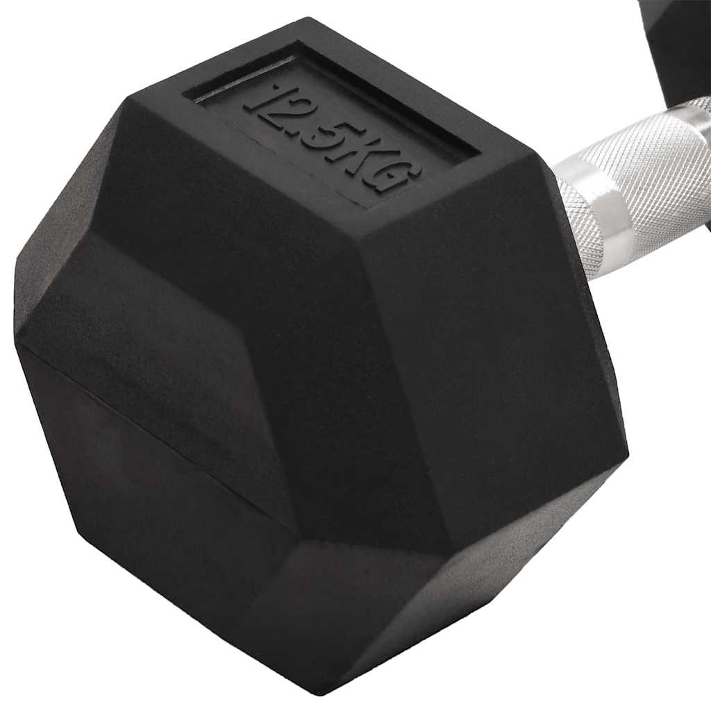 Jednoručni utezi 2 kom 25 kg ukupno lijevano željezo