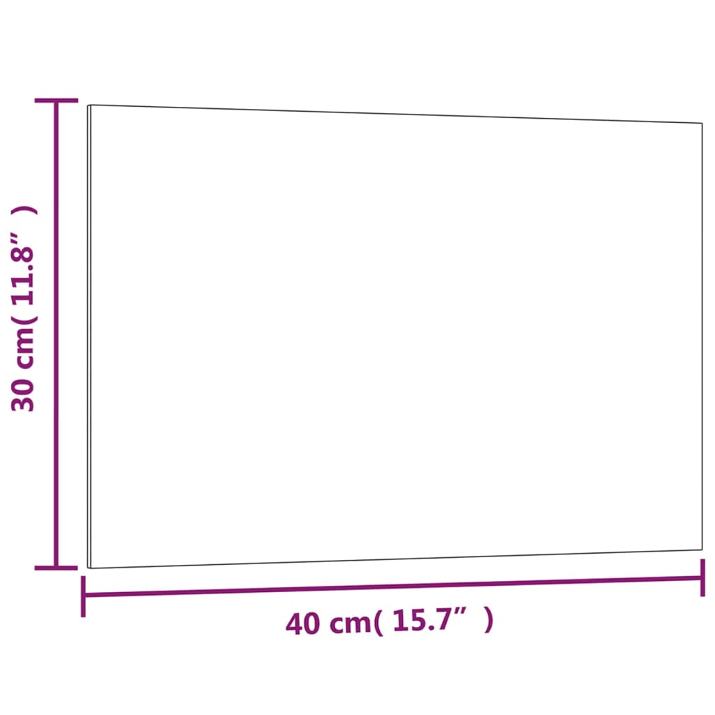 Zidna magnetna ploča crna 40 x 30 cm od kaljenog stakla