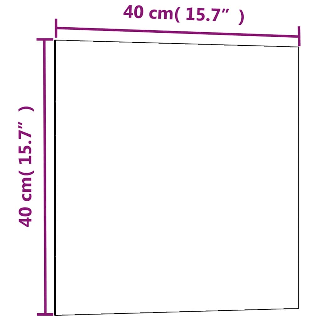 Zidna magnetna ploča crna 40 x 40 cm od kaljenog stakla