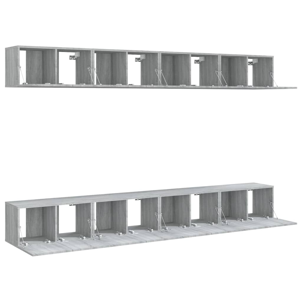 TV ormarići 8 kom boja hrasta 60 x 30 x 30 cm konstruirano drvo