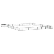 Ograda za pse s 36 panela crna 100 x 50 cm čelik obložen prahom