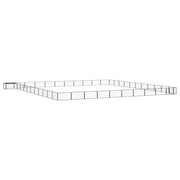 Ograda za pse s 44 panela crna 100 x 50 cm čelik obložen prahom