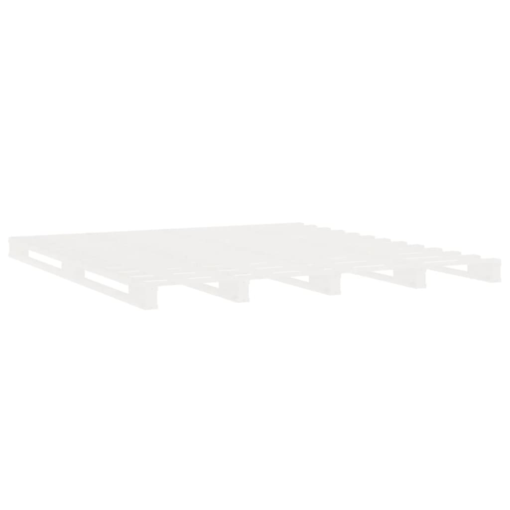 Okvir kreveta bez madraca bijeli 140x200 cm od masivne borovine